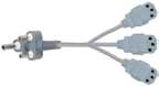Computer / Appliance Mains Cord - 3 X FEMALE Computer / Appliance Mains Cord - 3 X FEMALE